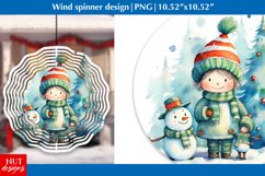 Christmas elf &amp; Snowman wind spinner, Christmas round design Product Image 1