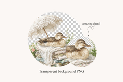 Watercolor Duck Clipart PNG Set Product Image 2