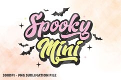 Retro Halloween Spooky Mini Sublimation PNG Product Image 1