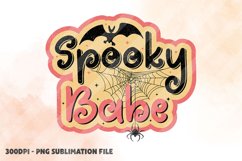 Spooky Babe Retro Halloween Sublimation PNG Product Image 1