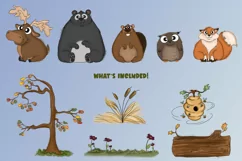 Woodland Chubbie Animals|Woodland Clipart|Forest Animal PNGs Product Image 2