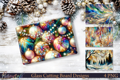 Festive Floral Cutting Board PNG Product Image 1