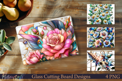 Elegant Flower Glass Cutting Boards Product Image 1