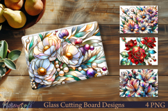 Botanical Stained Glass Board Art Product Image 1