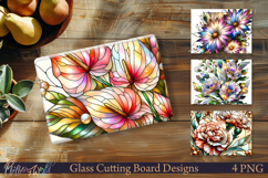 Floral Glass Board Kitchen Decor Product Image 1