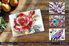 Rose Glass Cutting Board PNG Product Image 1