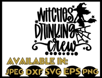 Fall SVG DXF JPEG Silhouette Cricut Halloween witches drink Product Image 2