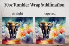 Colorful Elephant 20oz Tumbler PNG, Elephant Tumbler PNG Product Image 2