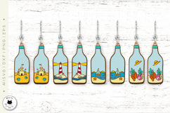 Message in a Bottle | Summer Dangle Earrings Laser Cut Product Image 2