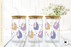 Turkey Pattern Glass Can Wrap | Thanksgiving Glass Can PNG Product Image 3