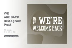 Yes We are back instagram post Product Image 1