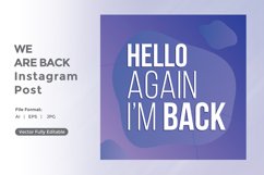 Hello again i am back instagram post Product Image 2
