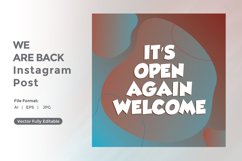 Its open again welcome instagram post Product Image 2