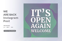 Its open again welcome instagram post Product Image 1