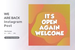 Its open again welcome instagram post Product Image 1