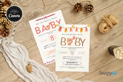 We Can Bearly Wait Baby Shower Invitation Canva Templates Product Image 5