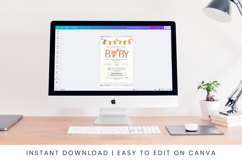 We Can Bearly Wait Baby Shower Invitation Canva Templates Product Image 3