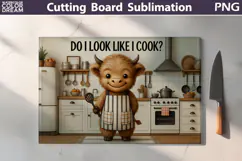 Funny Cow Cutting Board | Do I Look Like I Cook Product Image 3