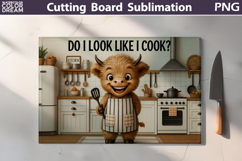 Funny Cow Cutting Board | Do I Look Like I Cook Product Image 1