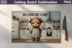 Funny Cow Cutting Board | Do I Look Like I Cook Product Image 2