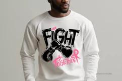 Together We Fight | Breast Cancer Awareness SVG | PNG, DXF Product Image 4