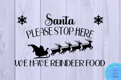 Farmhouse Christmas Doormat Svg - Santa Stop Sign Svg Product Image 2