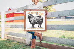 Rustic Farmhouse Line Art Clipart | SVG & PNG Product Image 2