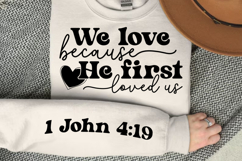 We Love Because He First Sleeve SVG Design Product Image 3