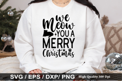 Christmas Cat SVG Design - Christmas T-shirt Design Product Image 4