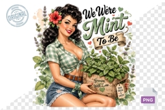 We're Mint To Be Cute Herb Garden PNG Sublimation Product Image 1