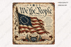 Patriotic Americana Vintage Sign PNG Bundle Product Image 16