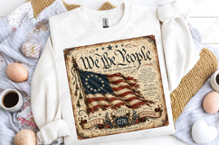 We The People American Flag Vintage Constitution Sign PNG Product Image 5