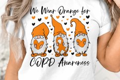 We Wear Orange for COPD Gnome COPD Awareness Svg Png COPD Product Image 1