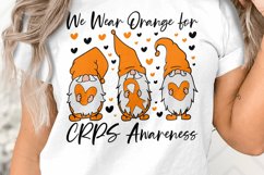 We Wear Orange for CRPS Gnome CRPS Awareness Png Svg Cricut Product Image 1