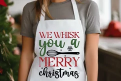 We Whisk You A Merry SVG ,Christmas Apron SVG Design Product Image 3