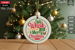 We Whisk You A Merry Christmas SVG | Christmas Round Sign Product Image 2