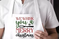We Whisk You A Merry SVG ,Christmas Apron SVG Design Product Image 2