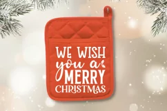We wish you a merry SVG, Christmas Pot holder SVG Design Product Image 2