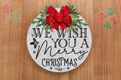 We wish you a merry SVG, Christmas Door SVG Design Product Image 2