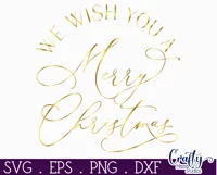 Christmas Round Sign Svg, We Wish You A Merry Christmas Product Image 2