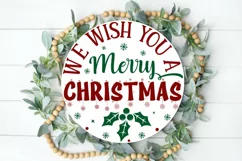 We Wish You A Merry SVG ,Christmas Round SVG Design Product Image 2