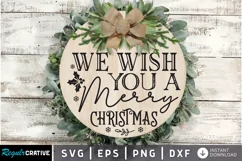 We wish you a merry SVG, Christmas Door SVG Design Product Image 1