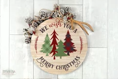 Christmas Round Sign SVG, We Wish You a Merry Christmas Product Image 2