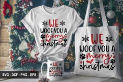 We Woof You a Merry Christmas - Christmas Dog SVG Design Product Image 1