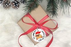 Ornament Print We Woof You a Merry Christmas | Bulldog Print Product Image 2