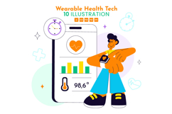 10 Wearable Health Tech Illustration Product Image 1