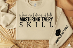 Wearing many hats mastering every skill Sleeve SVG Design Product Image 3