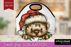 Weasel Tangled In Christmas Lights Lunch Bag Funny Xmas Bug Product Image 1