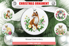 Ornament Weasel Embroidery Product Image 1
