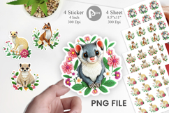 Weasel Embroidery Sticker Product Image 1